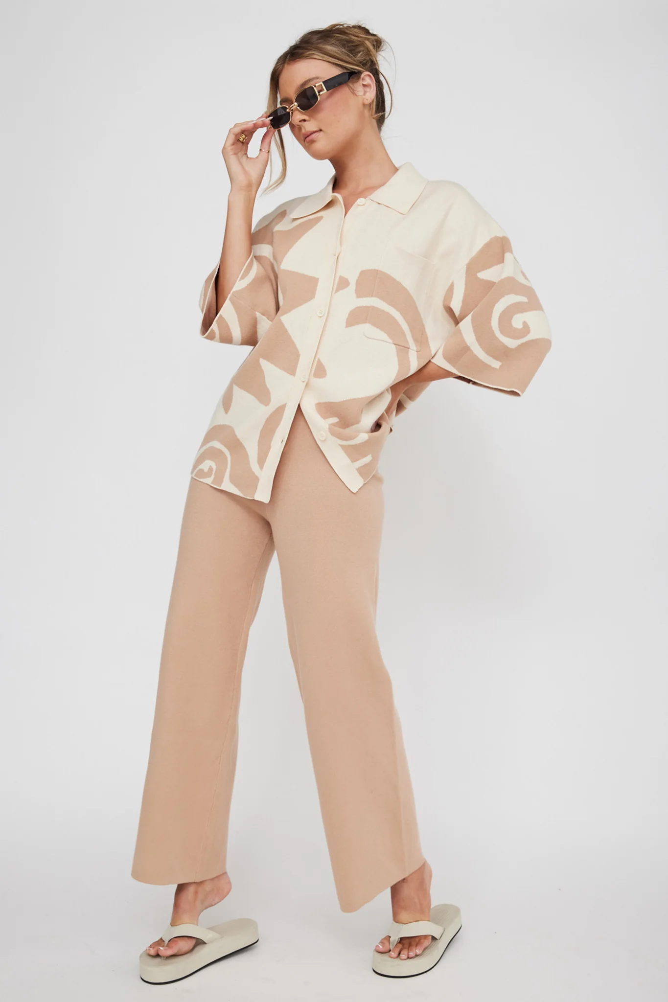 Nalani Knit Pants Wood - Image 2