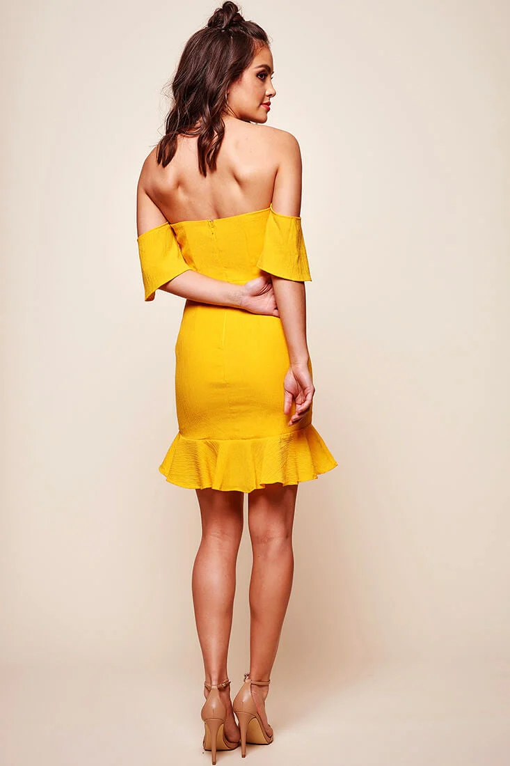 Natalia Off Shoulder Ruffle Trim Dress Mango - Image 5