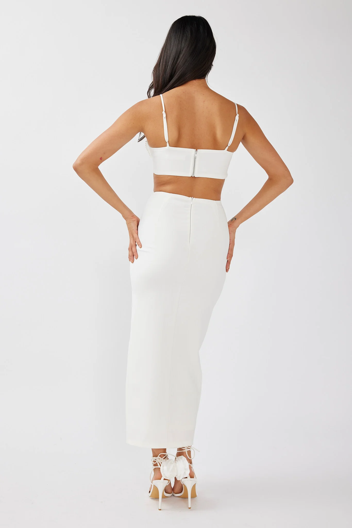 Next To You Thigh Split Skirt White - Image 2