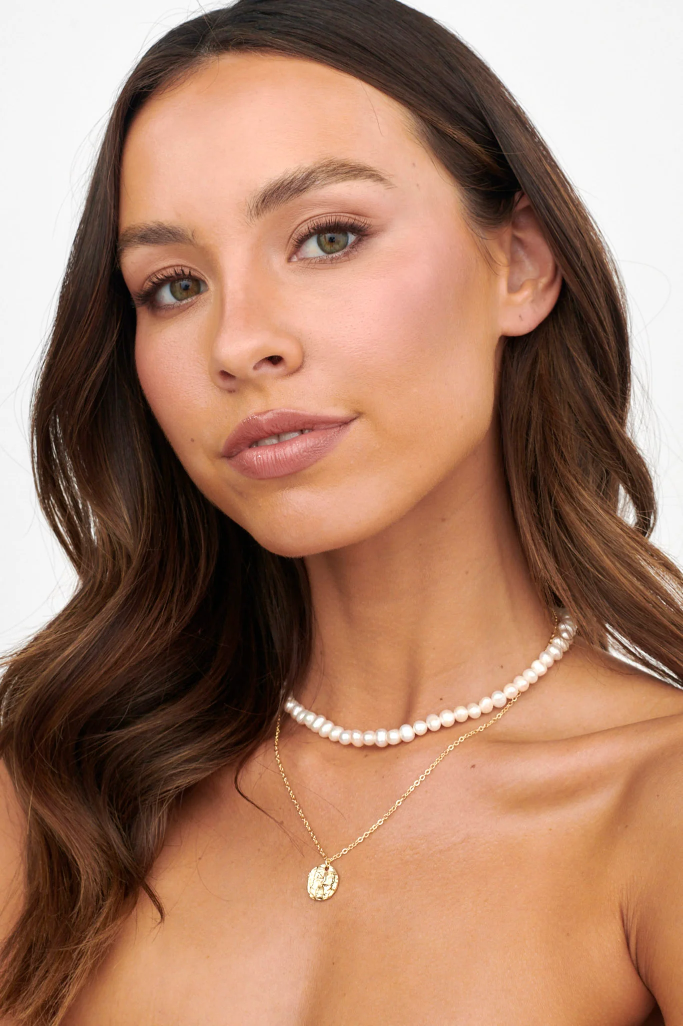 Nikita Pearl & Pendant Multi-Strand Necklace Gold - Image 2