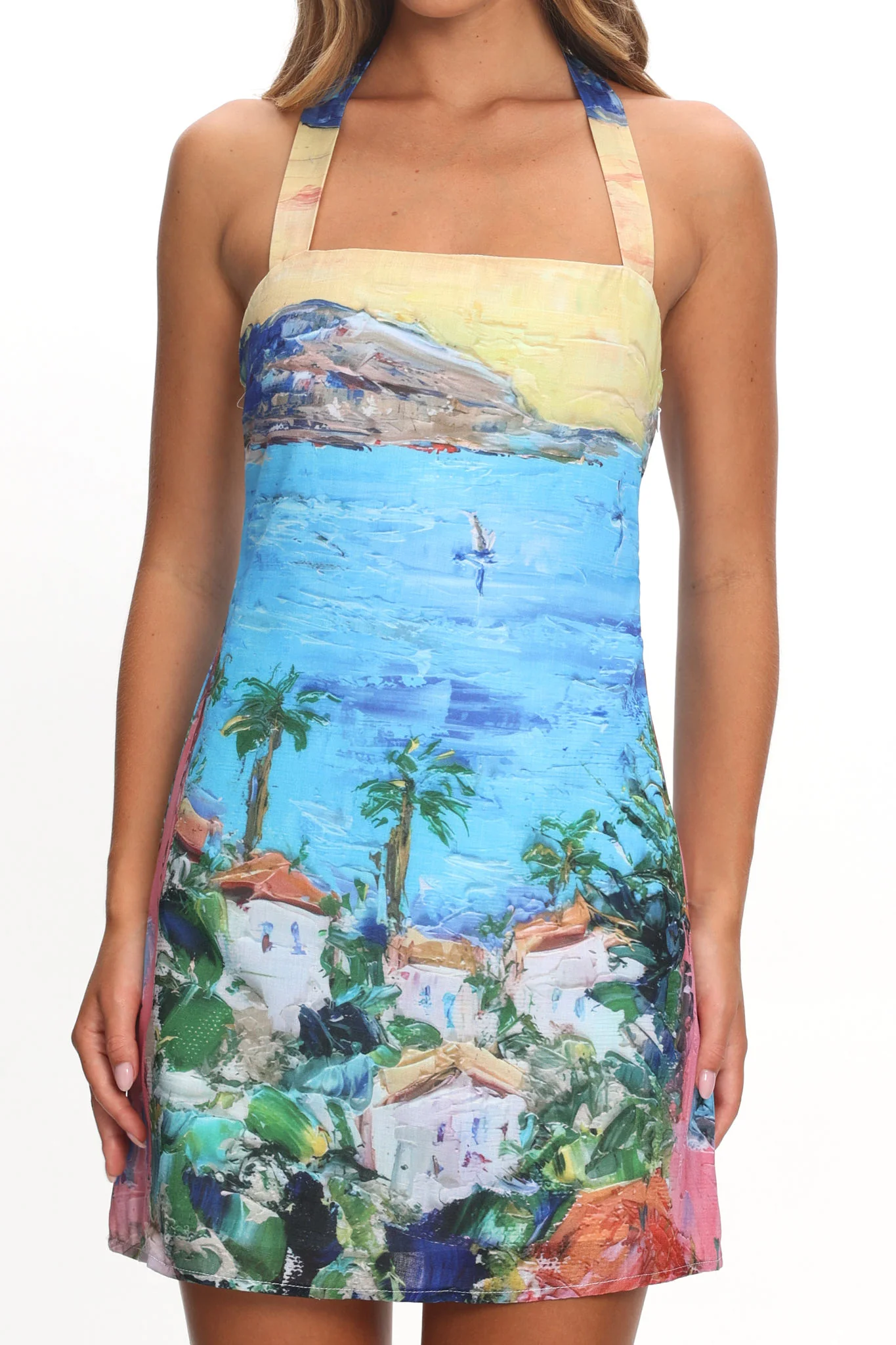 No Ordinary Girl Halterneck Mini Dress Blue - Image 4