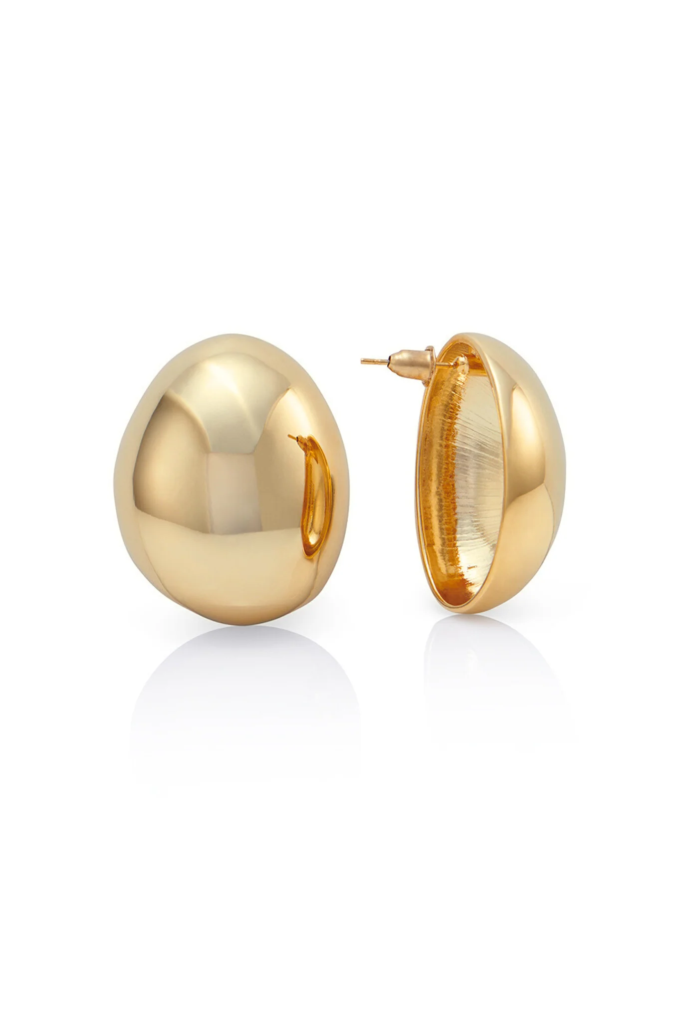 NOAH Solid Earrings Gold - Image 2