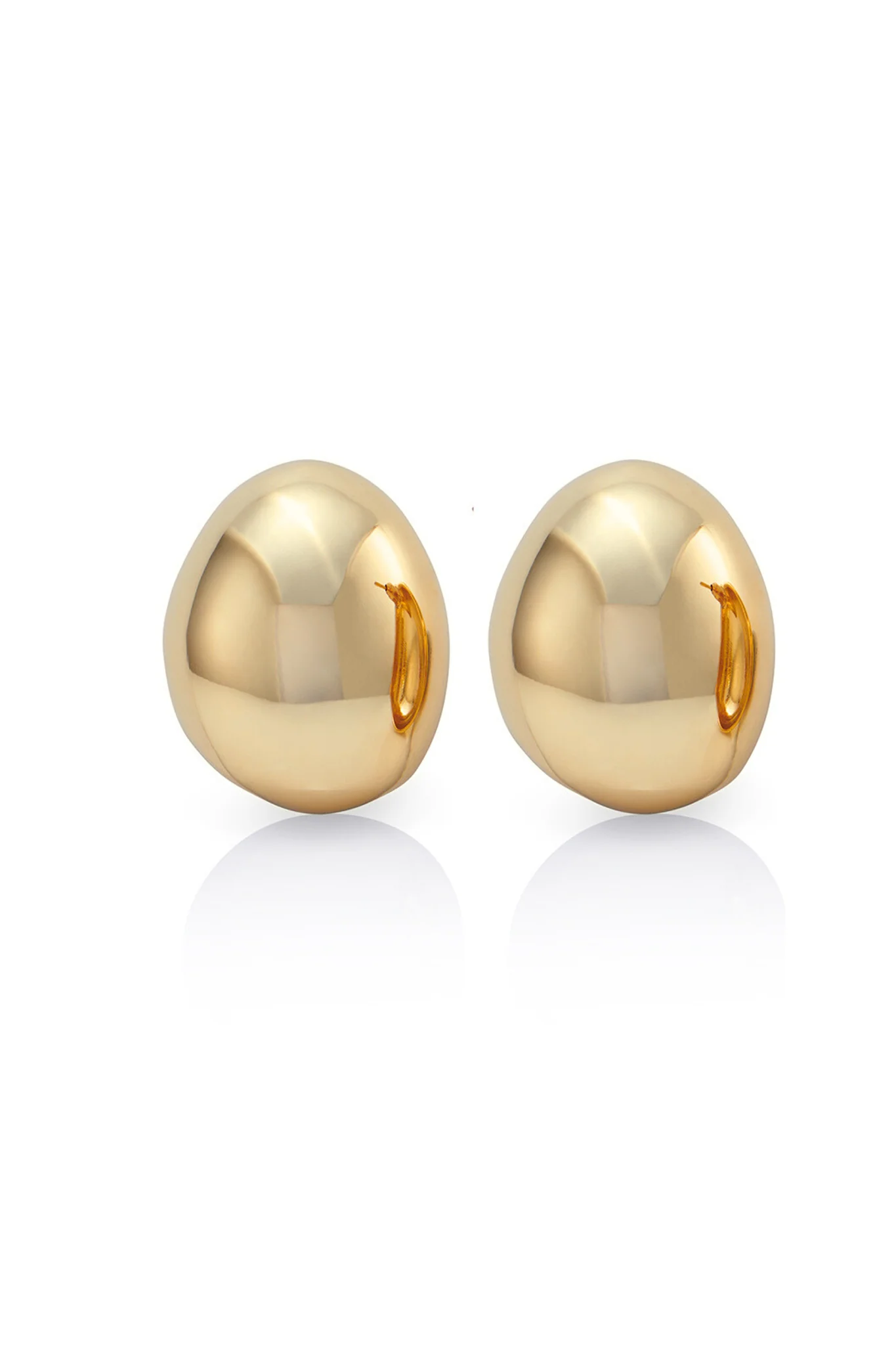 NOAH Solid Earrings Gold - Image 5