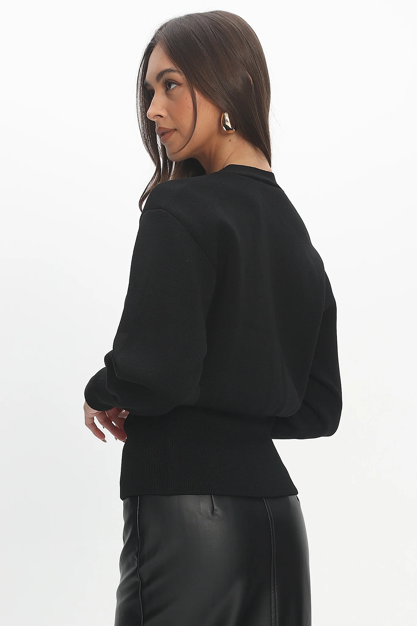Nolana Buttoned Cardigan Black - Image 4