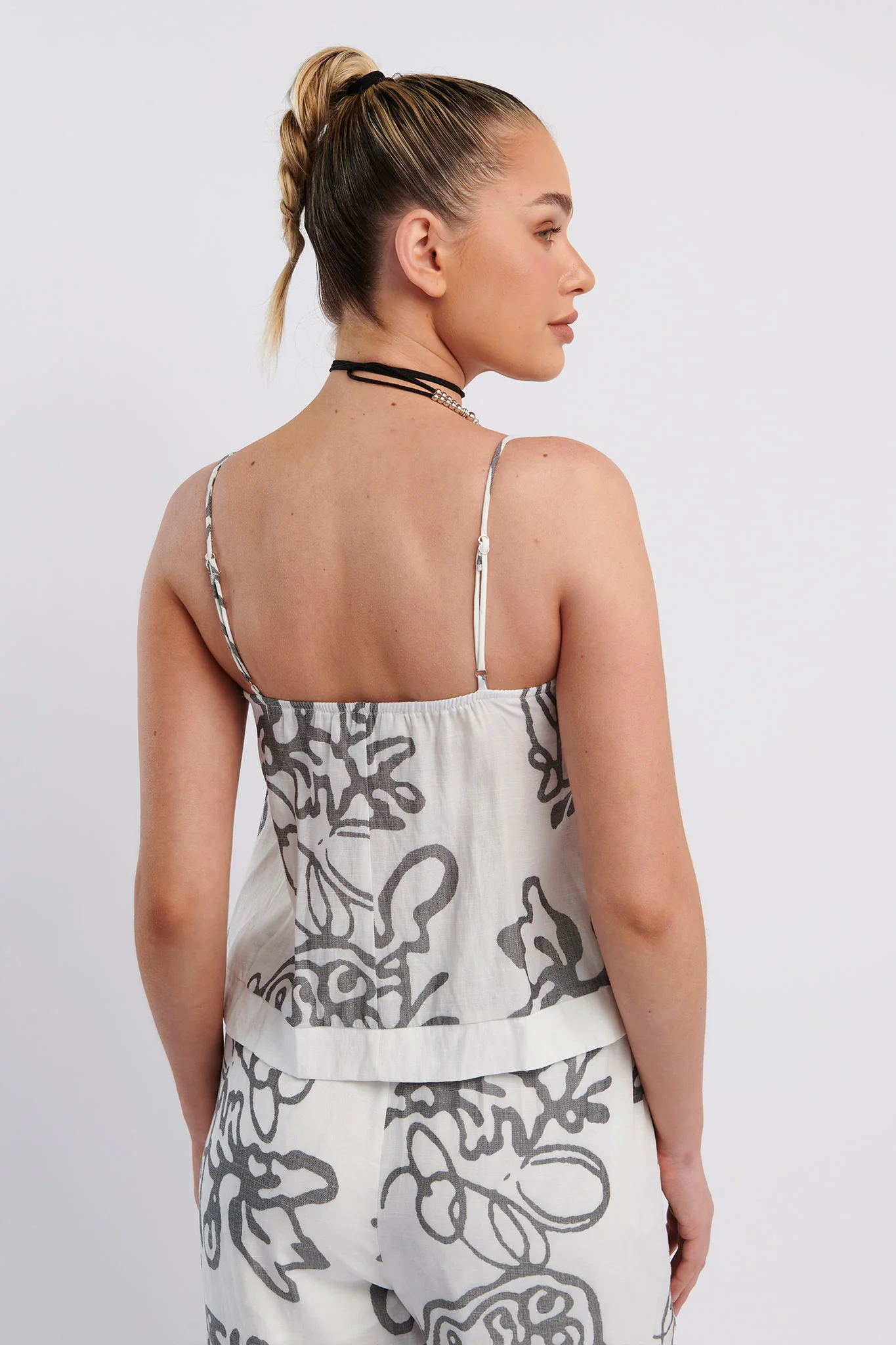 Oceania Cami Strap Top Print White - Image 2