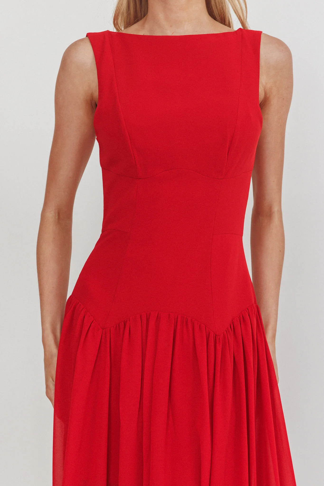 Opulent Low Back Maxi Dress Red - Image 3