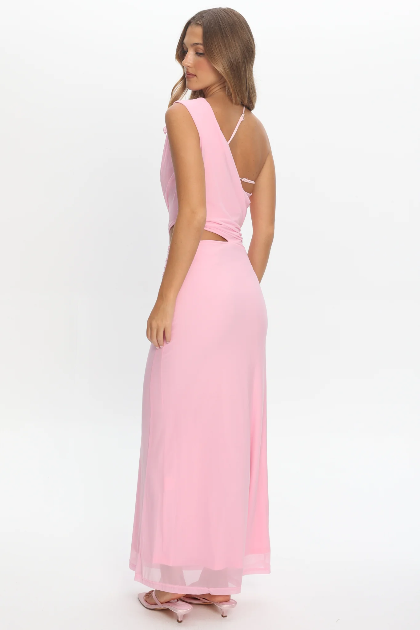 Out Loud Cut-Out Drape Maxi Dress Cheek - Image 3