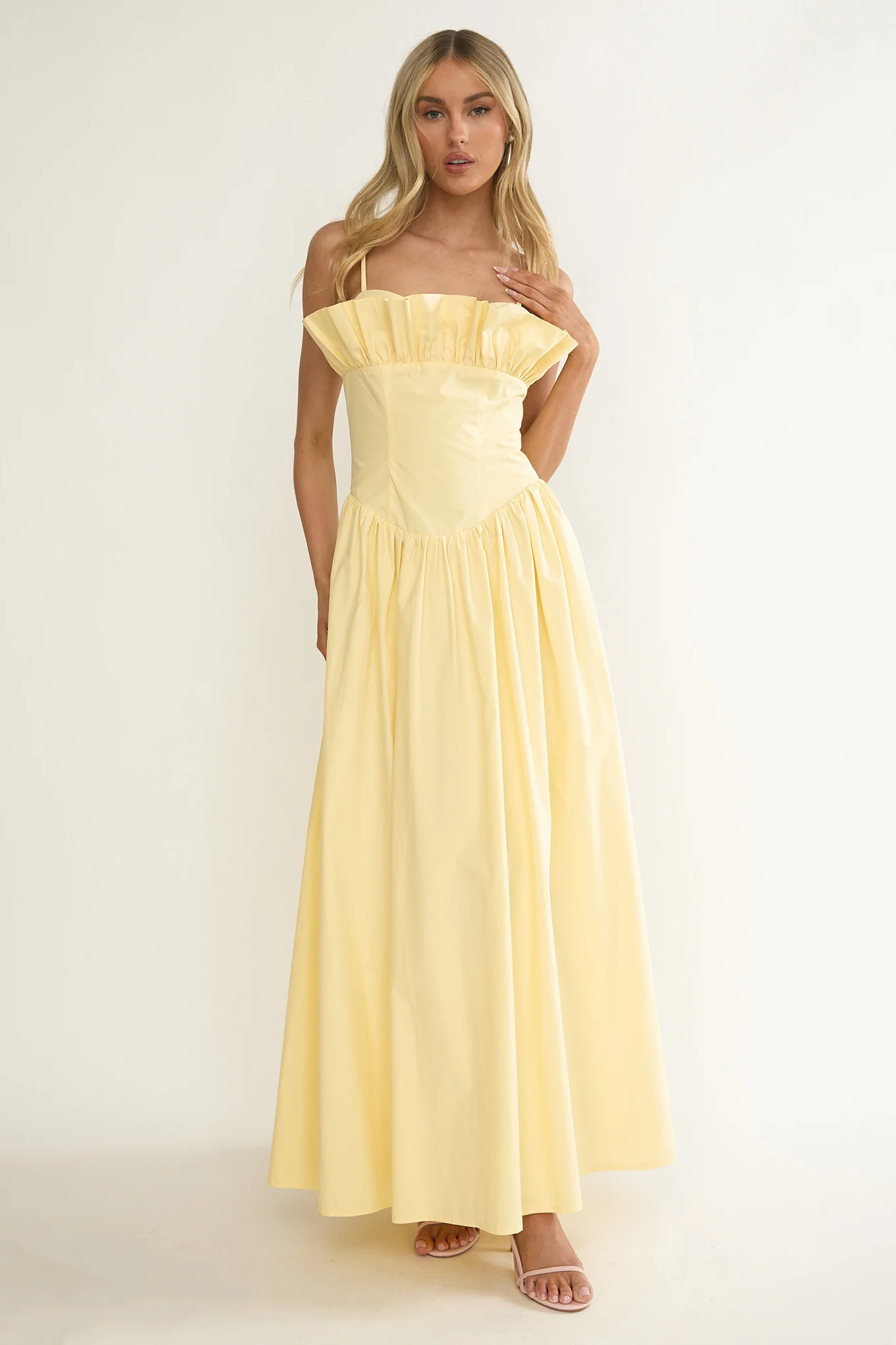 Pailin Frill Bust Maxi Dress Butter