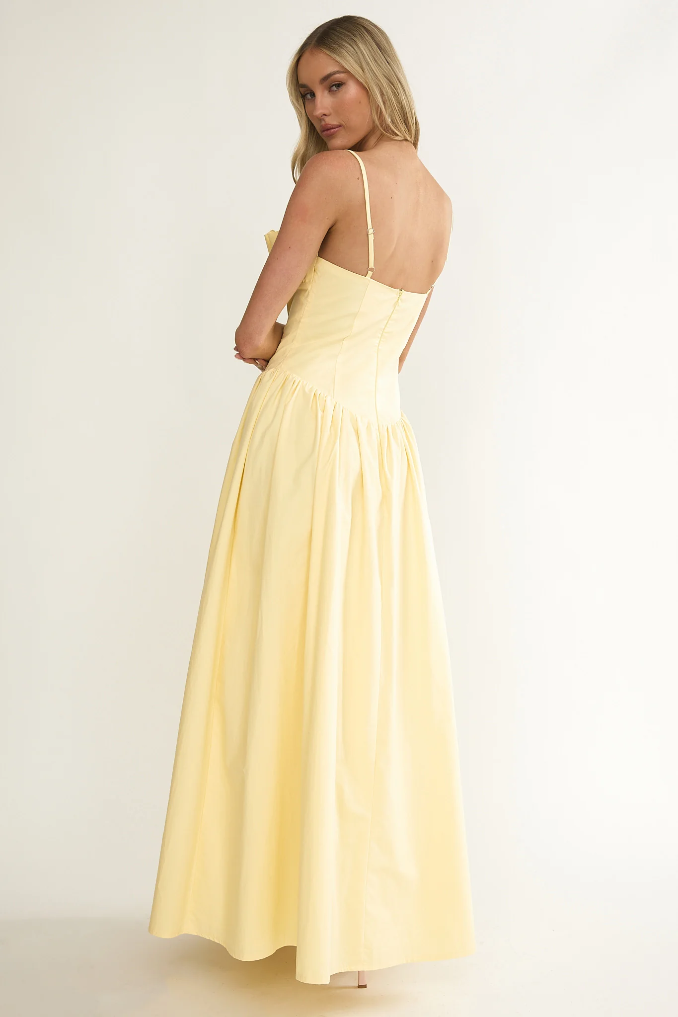 Pailin Frill Bust Maxi Dress Butter - Image 2