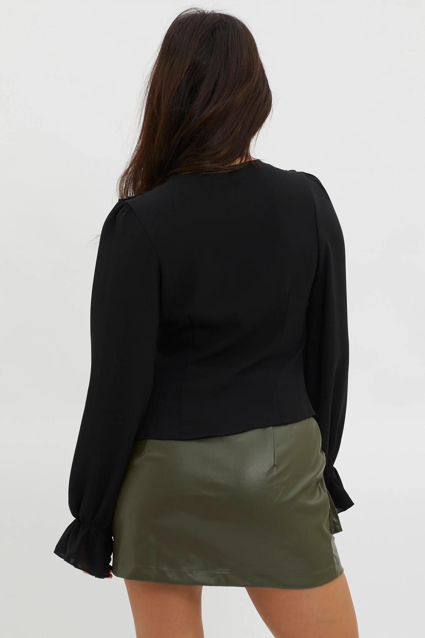 Pale Fire Tie Front Top Black - Image 2