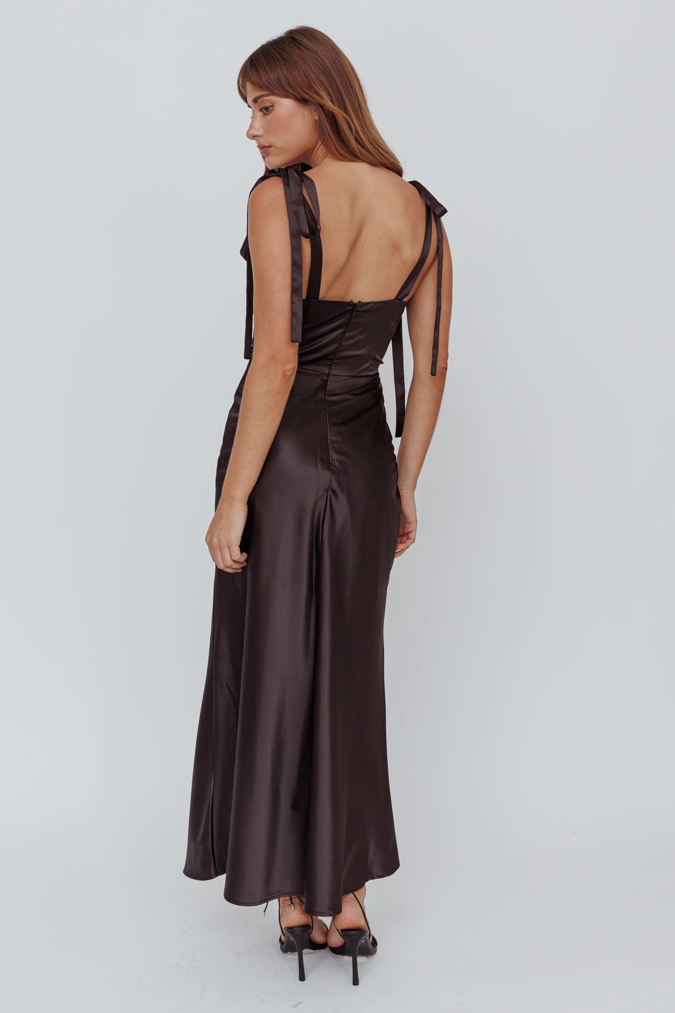 Pennelope Tied Shoulder Maxi Dress Black - Image 2