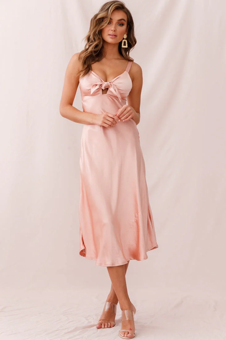 Perfect Day Satin Midi Dress Blush - Image 12