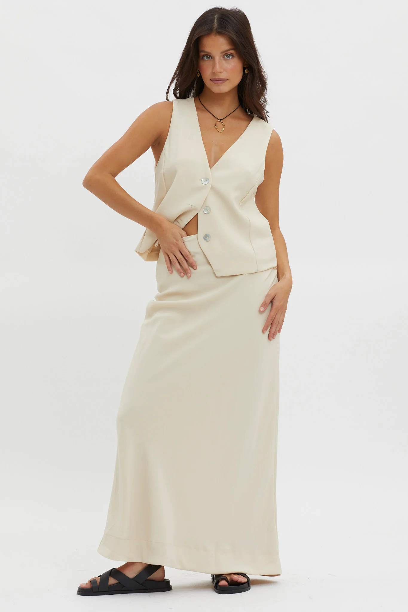 Philomena Midi Skirt Oat - Image 5