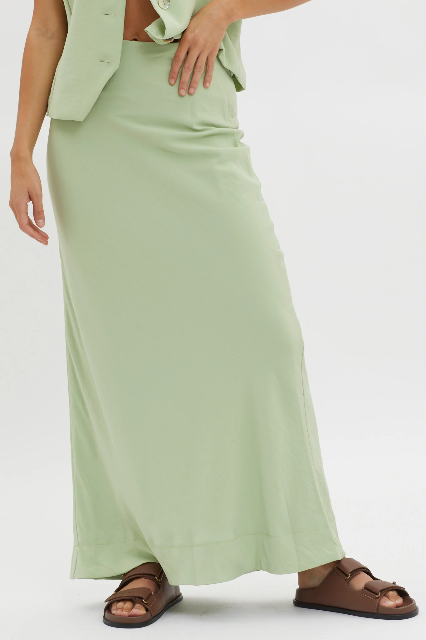 Philomena Midi Skirt Sage - Image 3