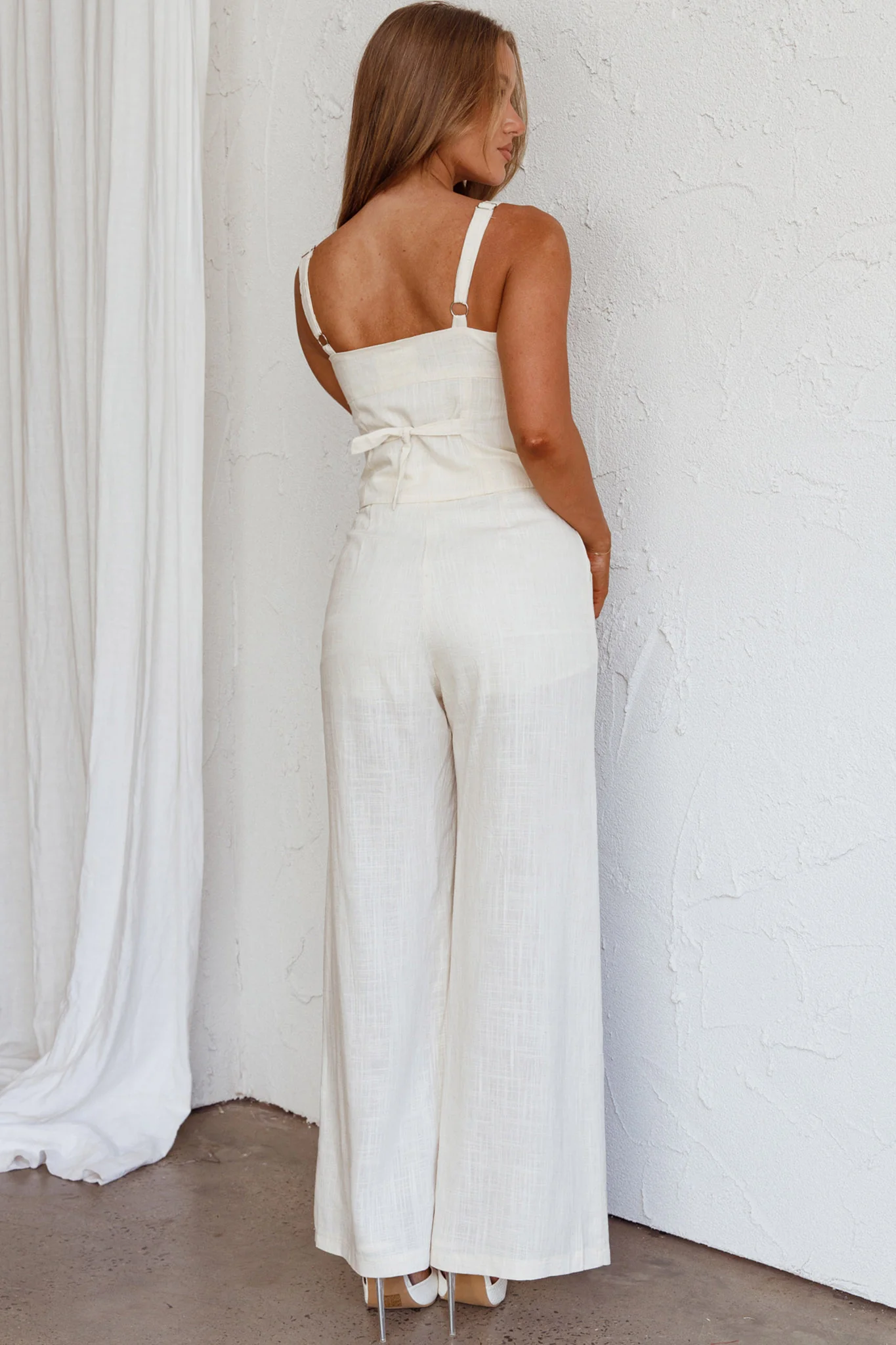 Play It Cool Wide Leg Pants Natural - Image 2