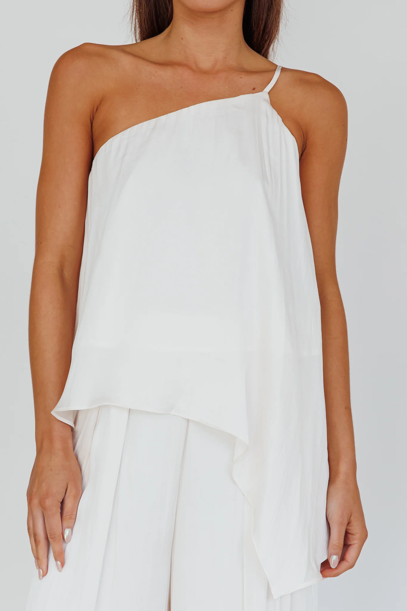 Pollina One Shoulder Top Cream - Image 4