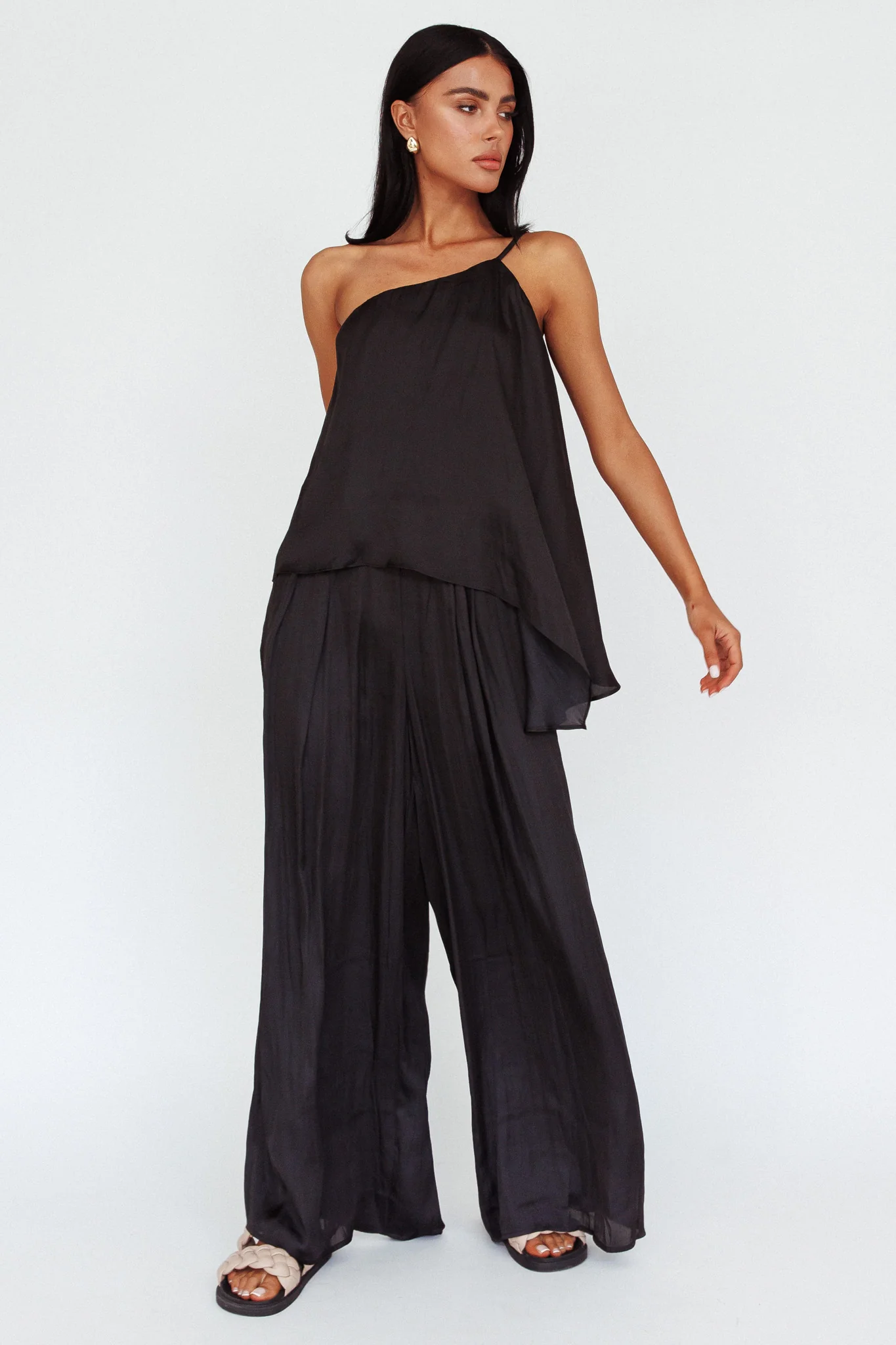 Pollina Wide Leg Pants Black - Image 3