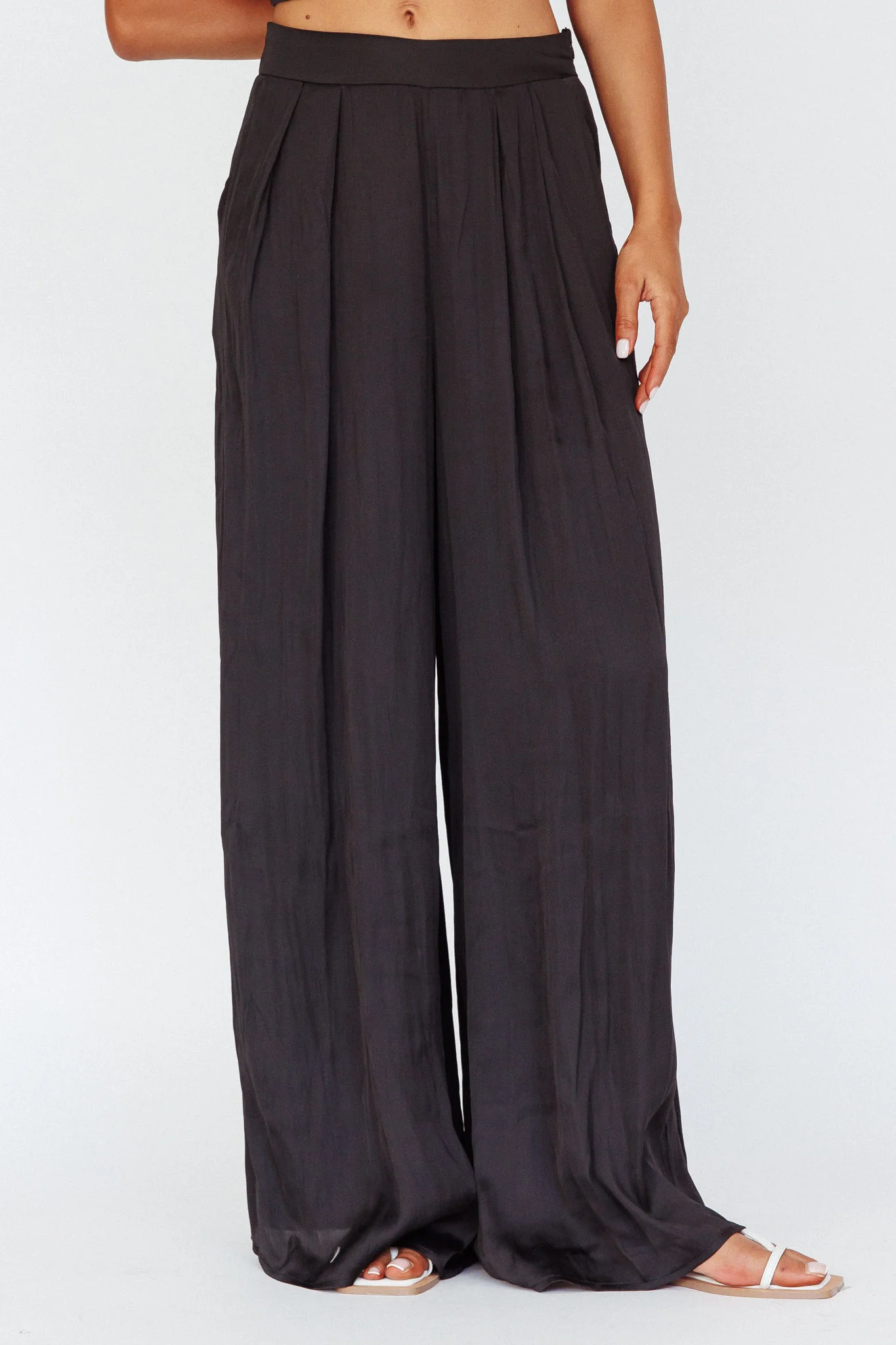 Pollina Wide Leg Pants Black - Image 4