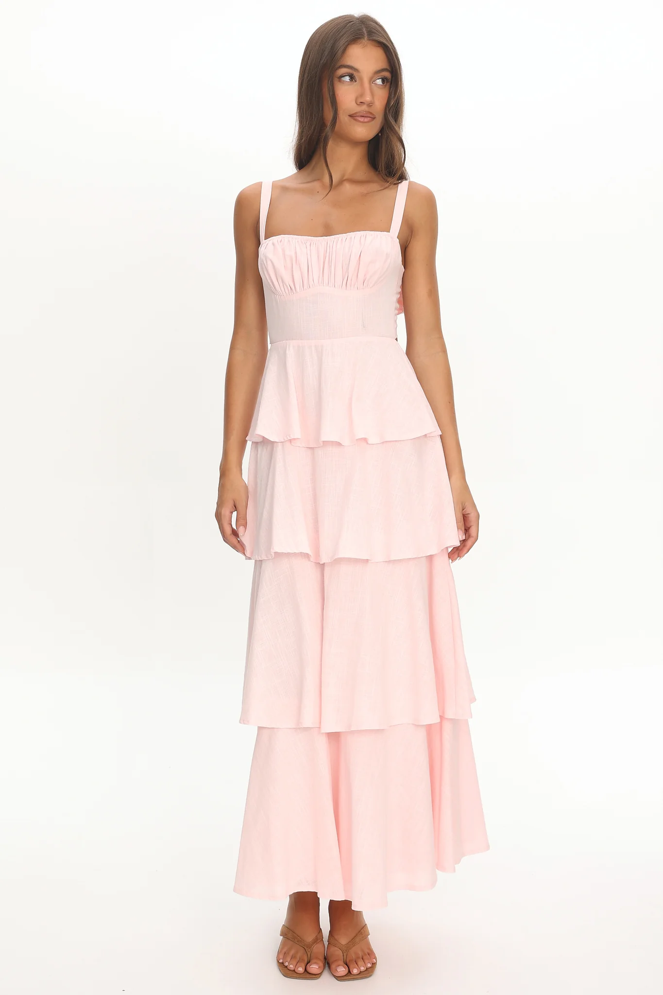 Provence Bloom Tiered Maxi Dress Rosewater - Image 5