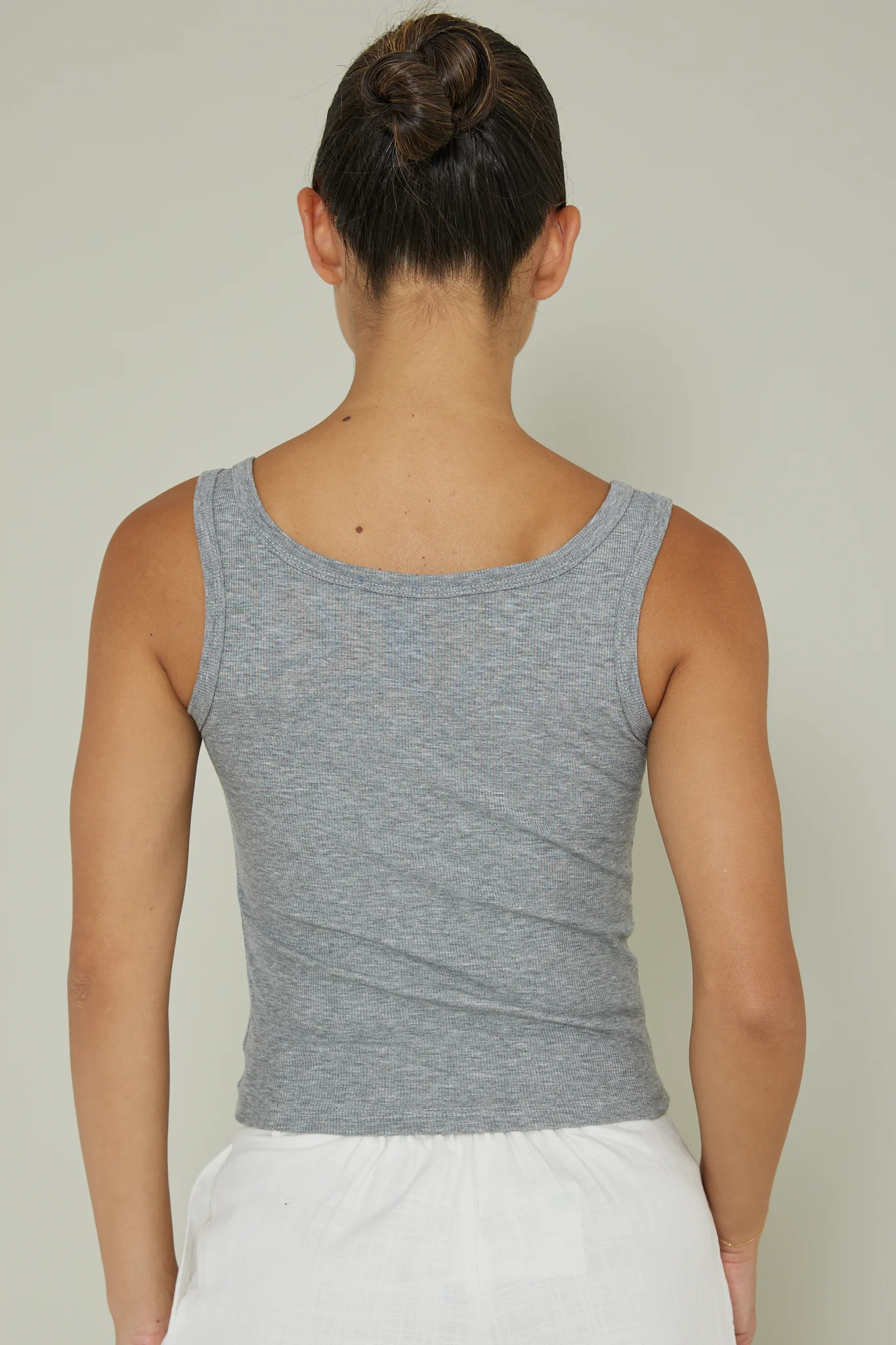 Recess Thick Strap Ribbed Top Grey - Image 2
