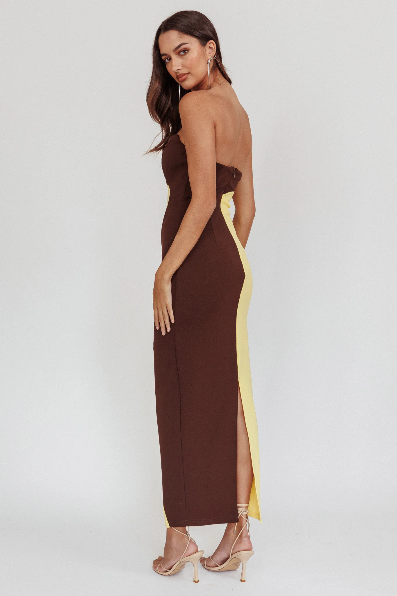 Regent Strapless Maxi Dress Cedar Yellow - Image 3