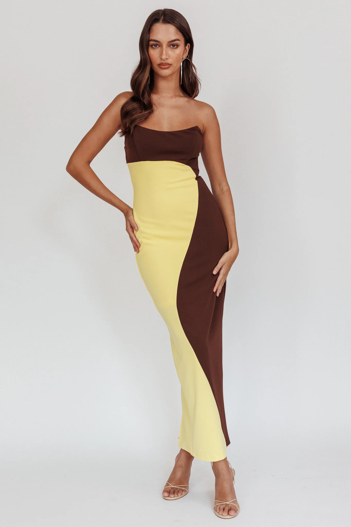 Regent Strapless Maxi Dress Cedar Yellow - Image 6