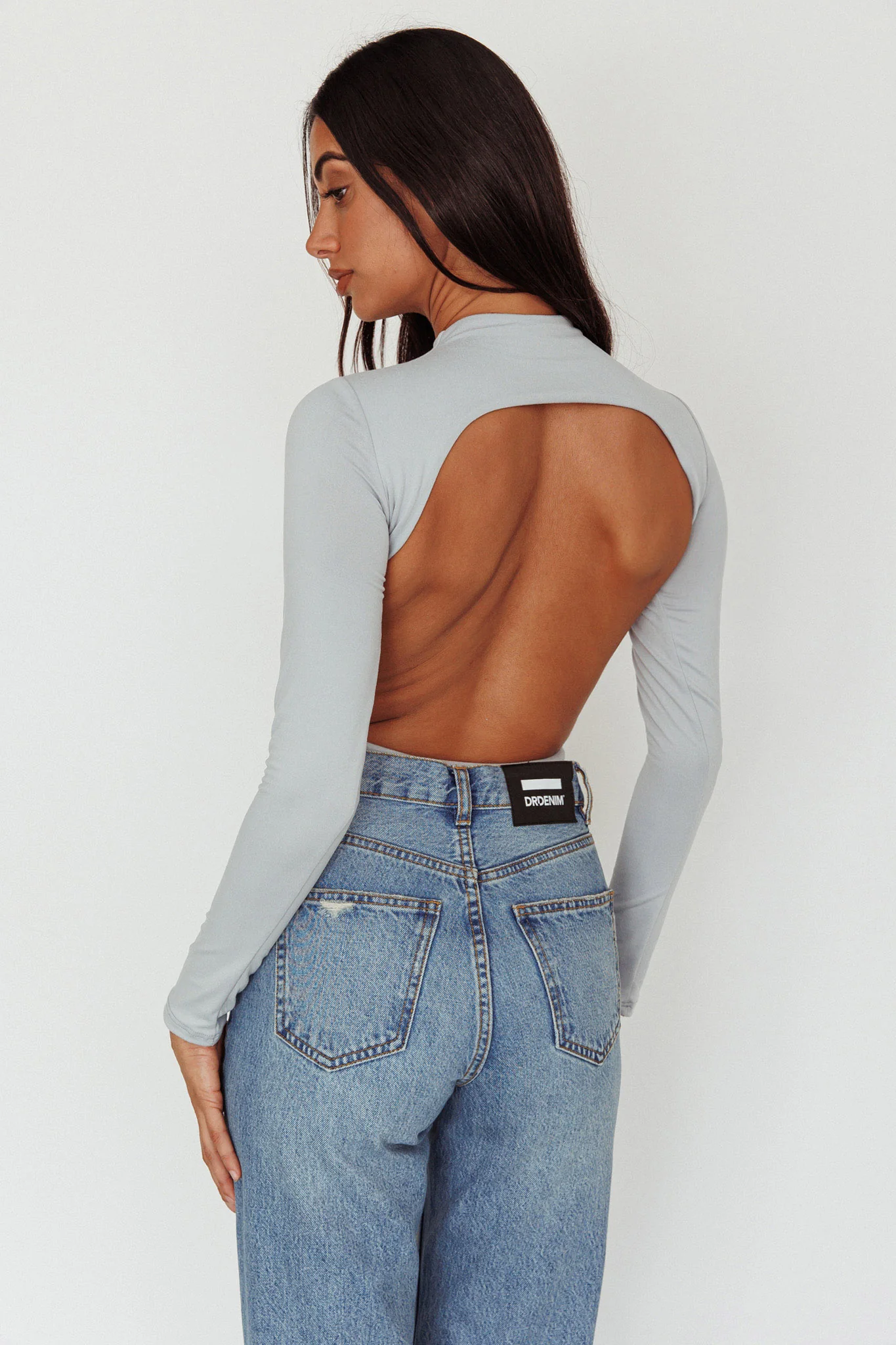 Remy Open Back Bodysuit Silver - Image 2