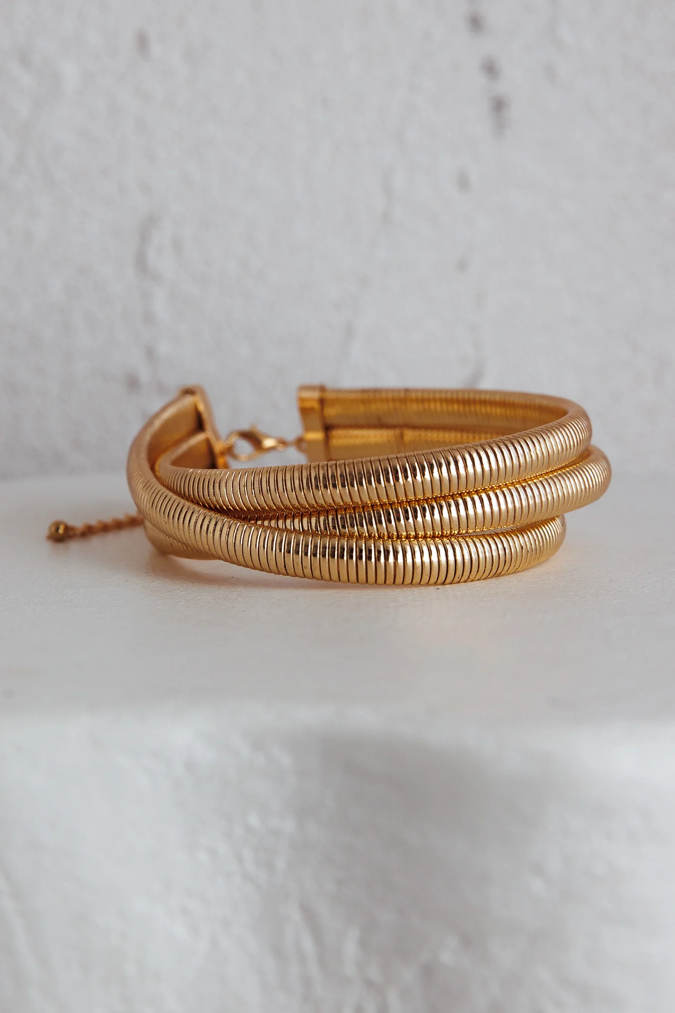 Roman Multi Choker Necklace Gold - Image 2