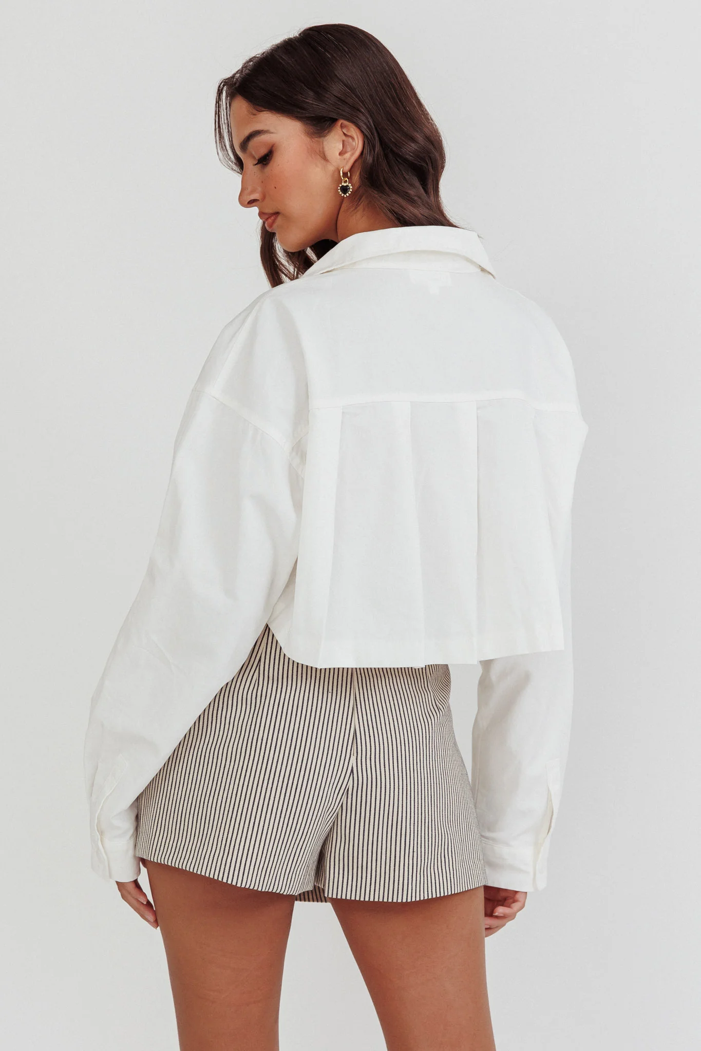 Rori Drop Shoulder Crop Top Off White - Image 3