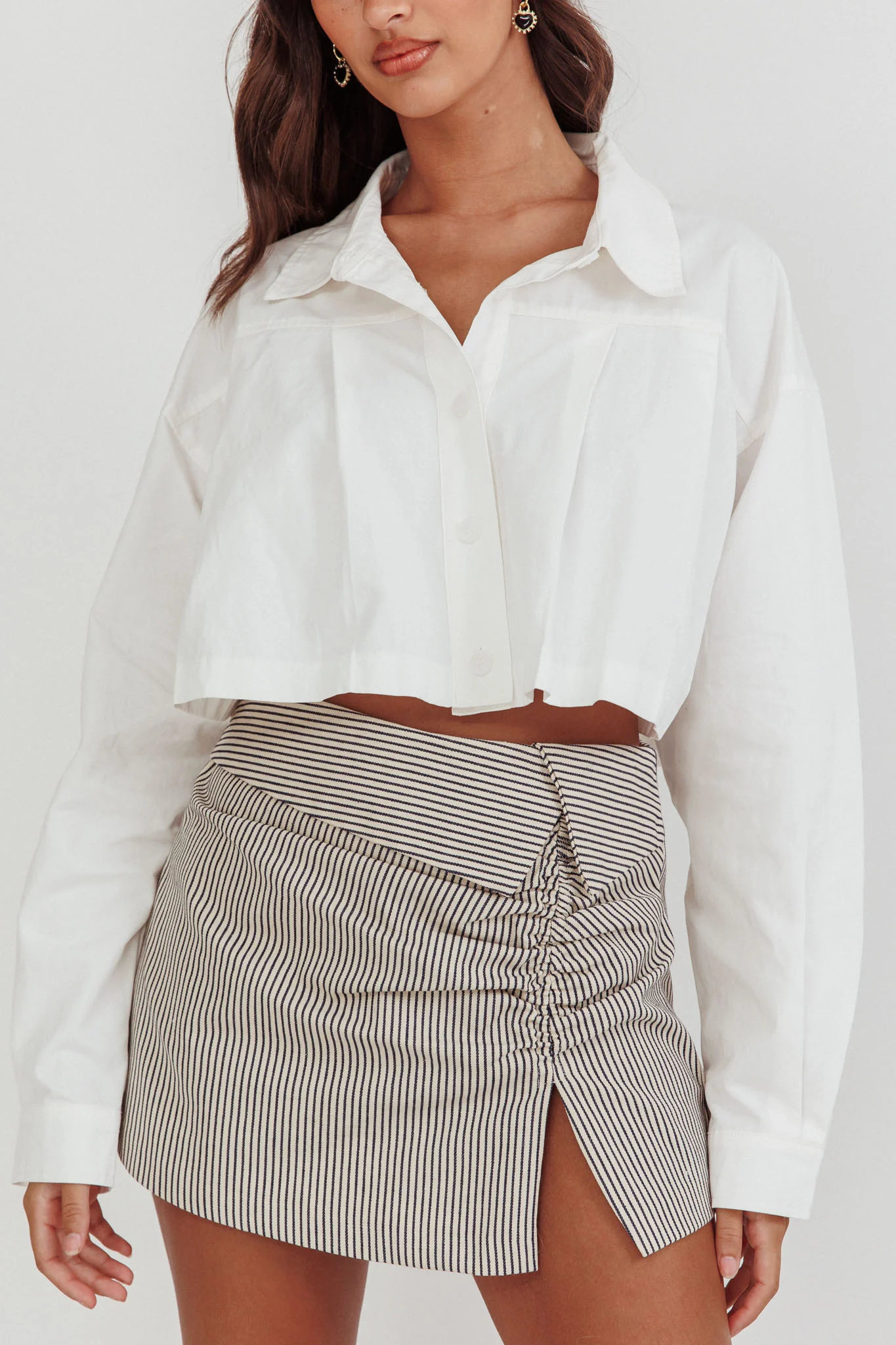 Rori Drop Shoulder Crop Top Off White - Image 5