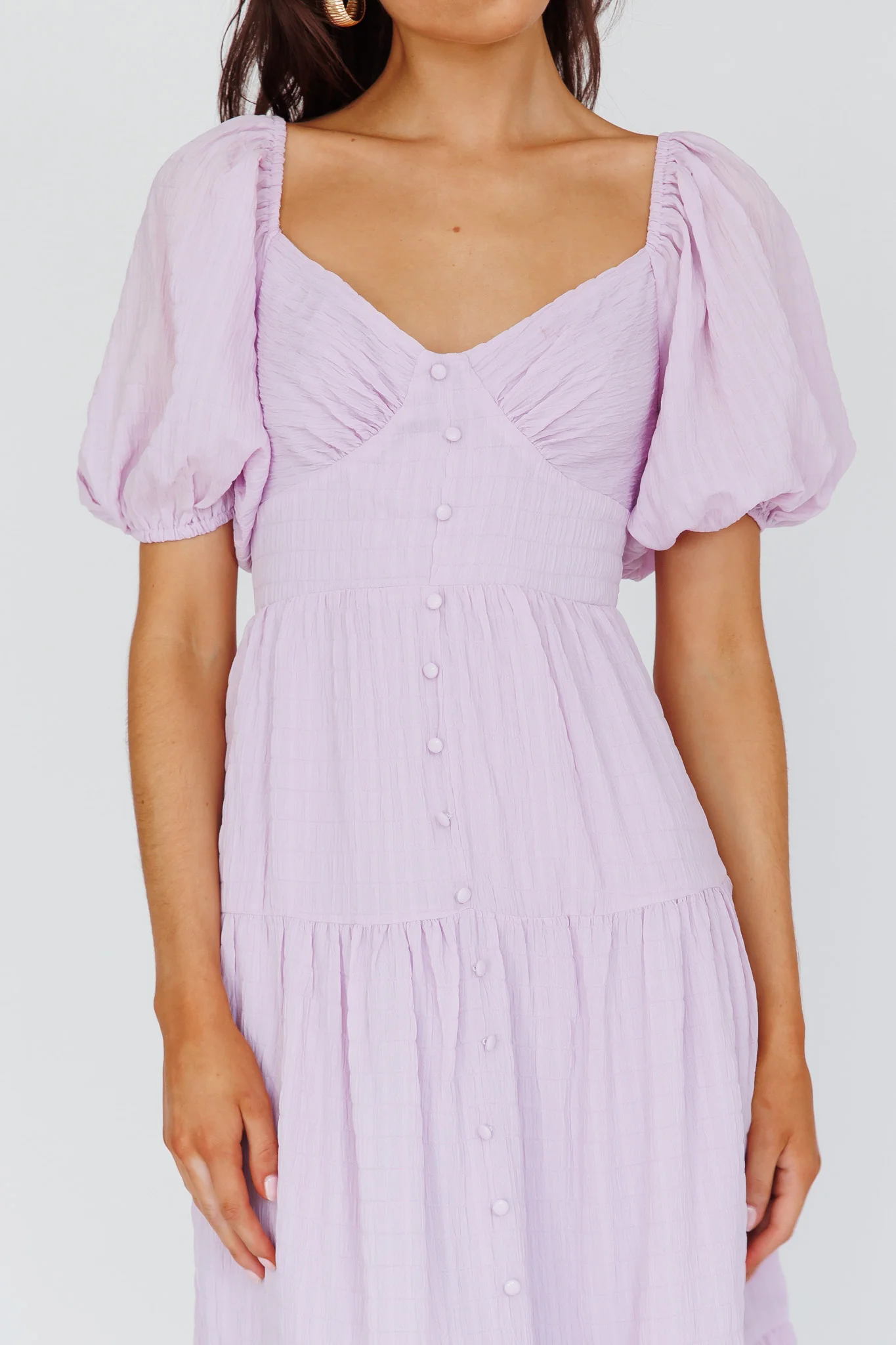 Royce Bow Back Midi Dress Lilac - Image 5