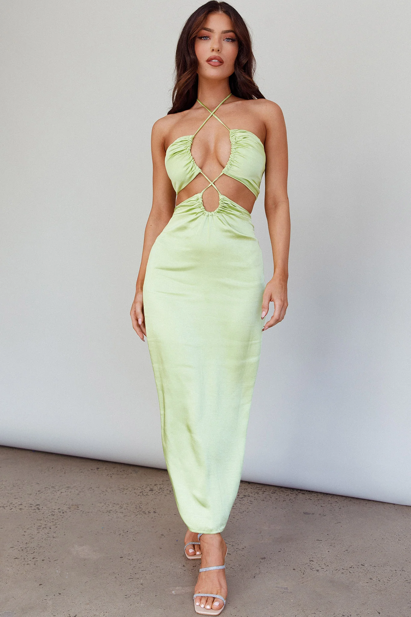 Ryana Cut-Out Drawstring Dress Apple - Image 6