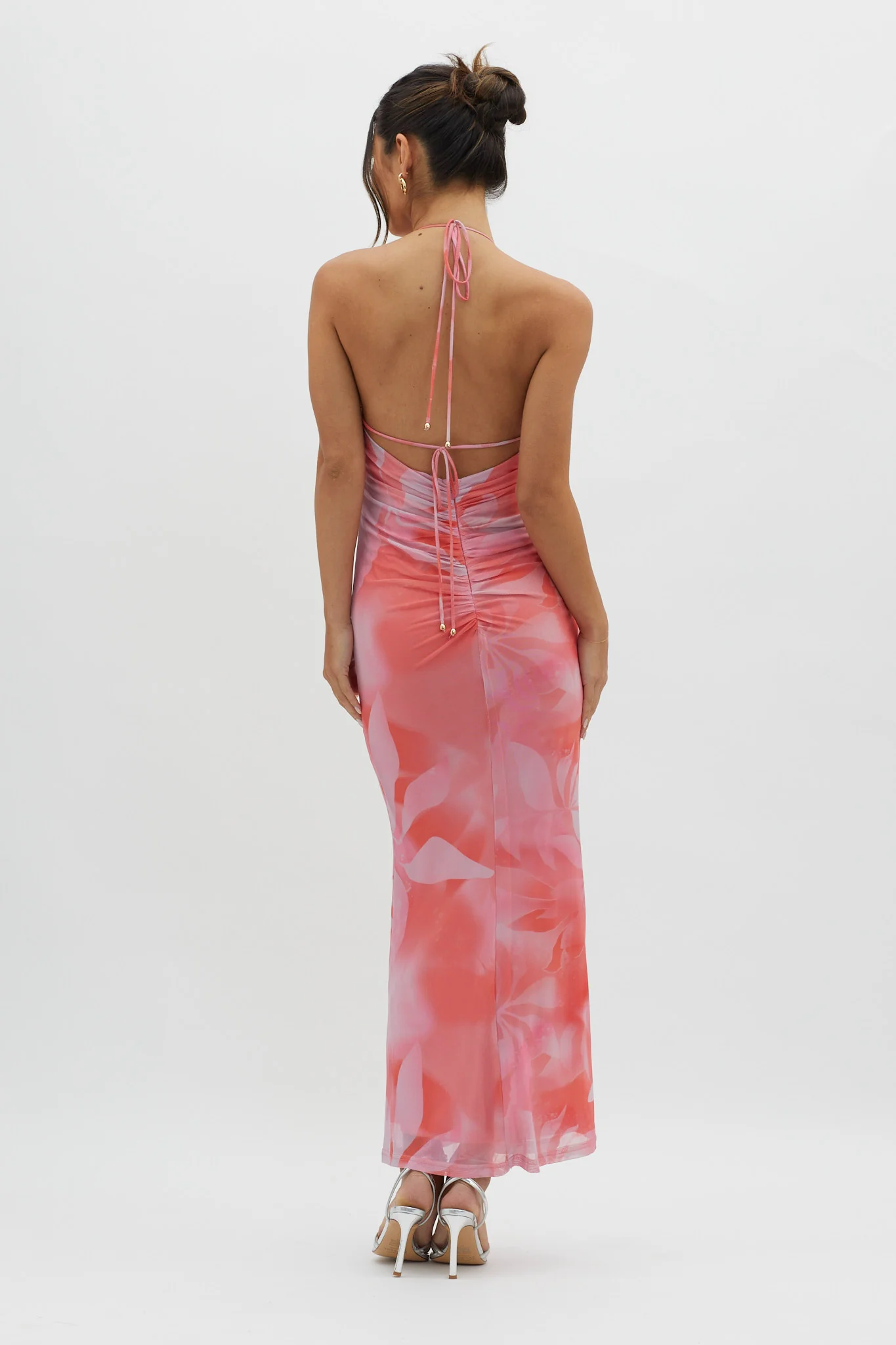 Santa Rosa Ruched Back Maxi Dress Pink - Image 2