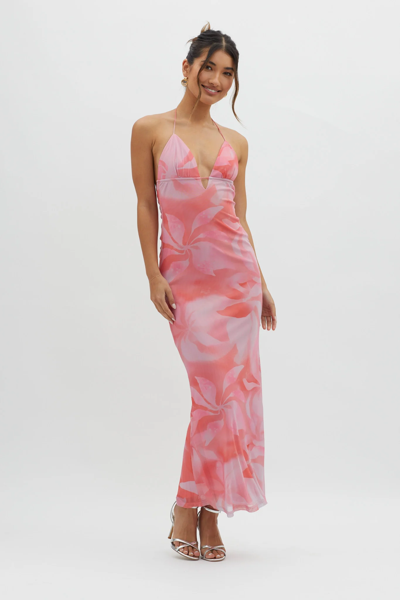 Santa Rosa Ruched Back Maxi Dress Pink - Image 5