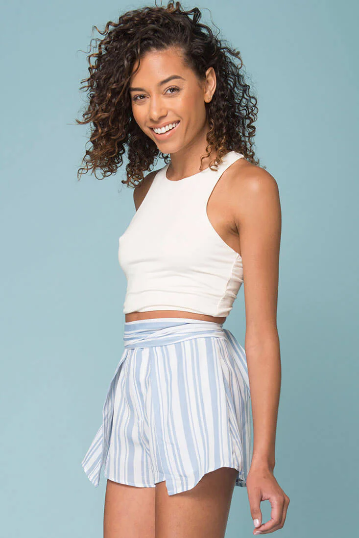 Sariyah Stripe Skort Shorts Blue - Image 3