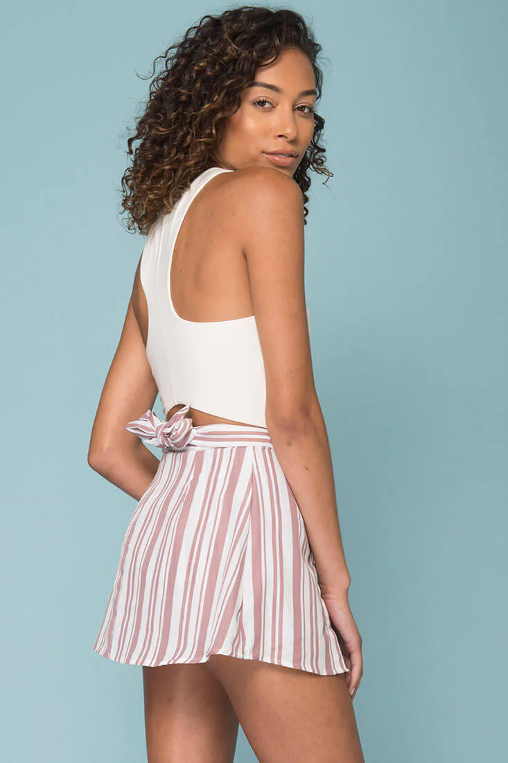 Sariyah Stripe Skort Shorts Rose - Image 4