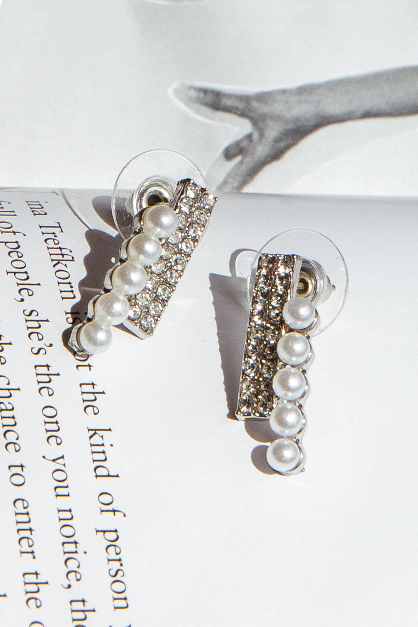 Scorpio Diamante Earrings Silver - Image 3