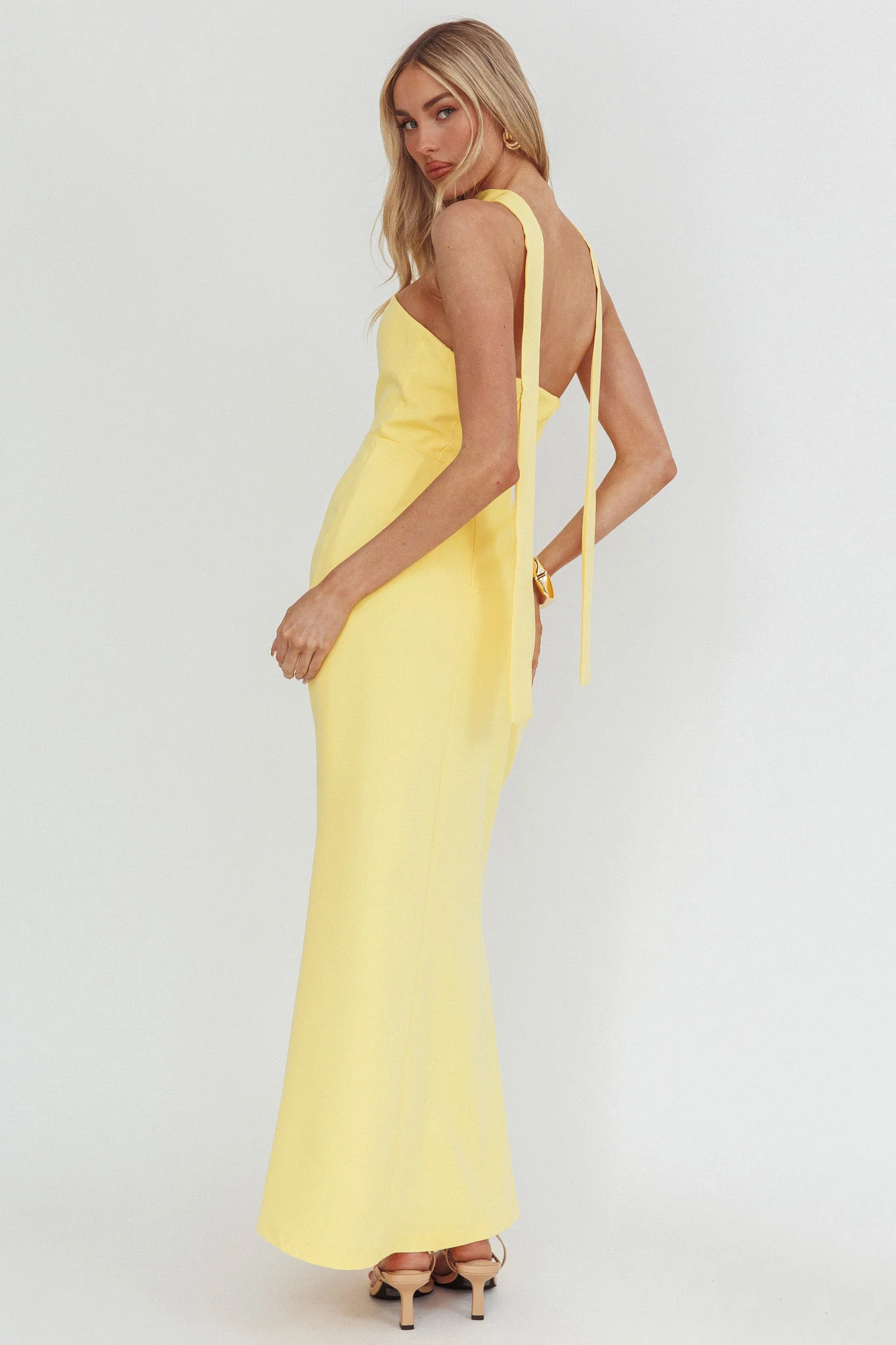 Selora Strapless Ruffle Maxi Dress Butter - Image 2