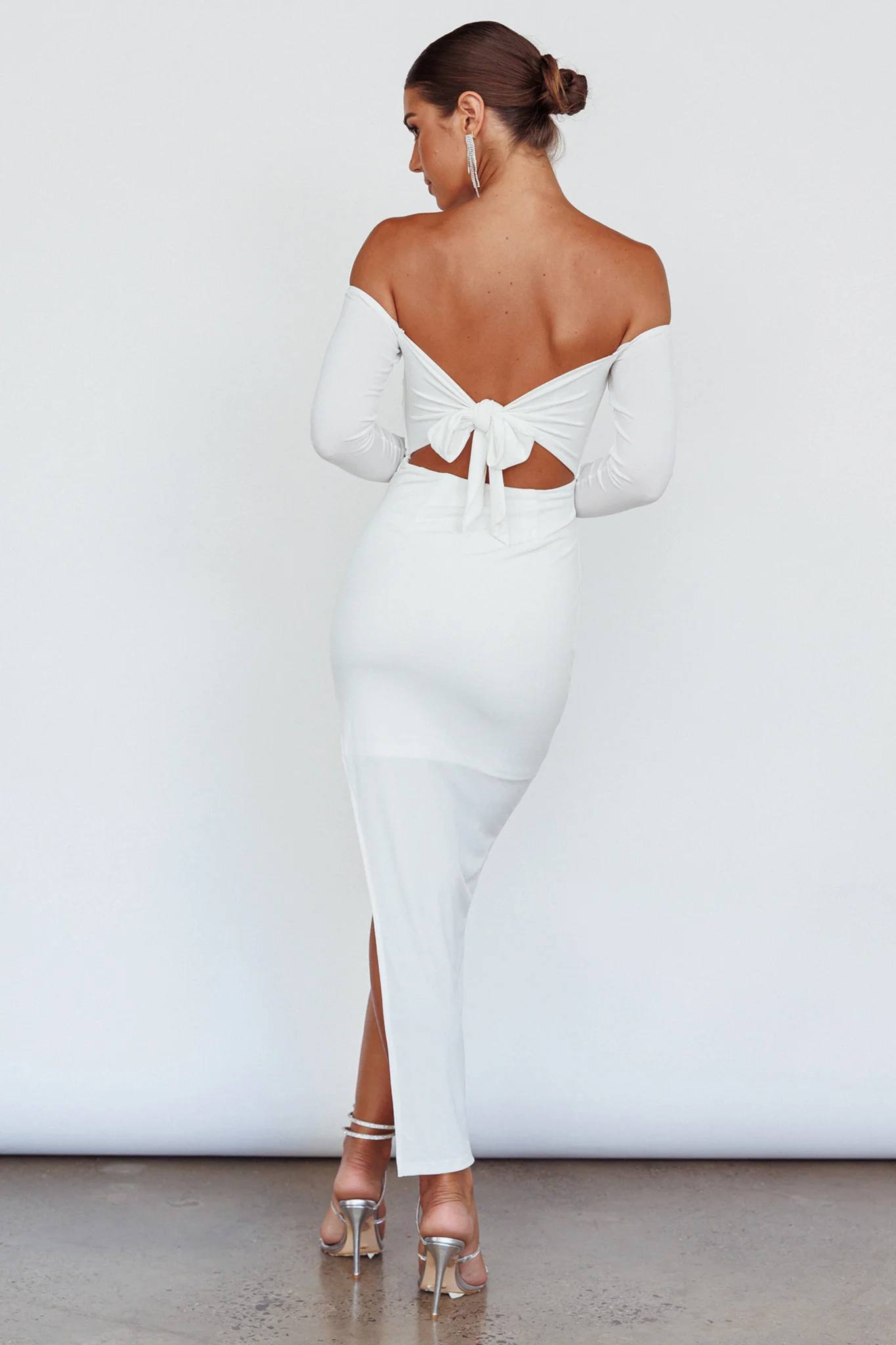 Sentimental Mood Off-Shoulder Midi Dress White - Image 2