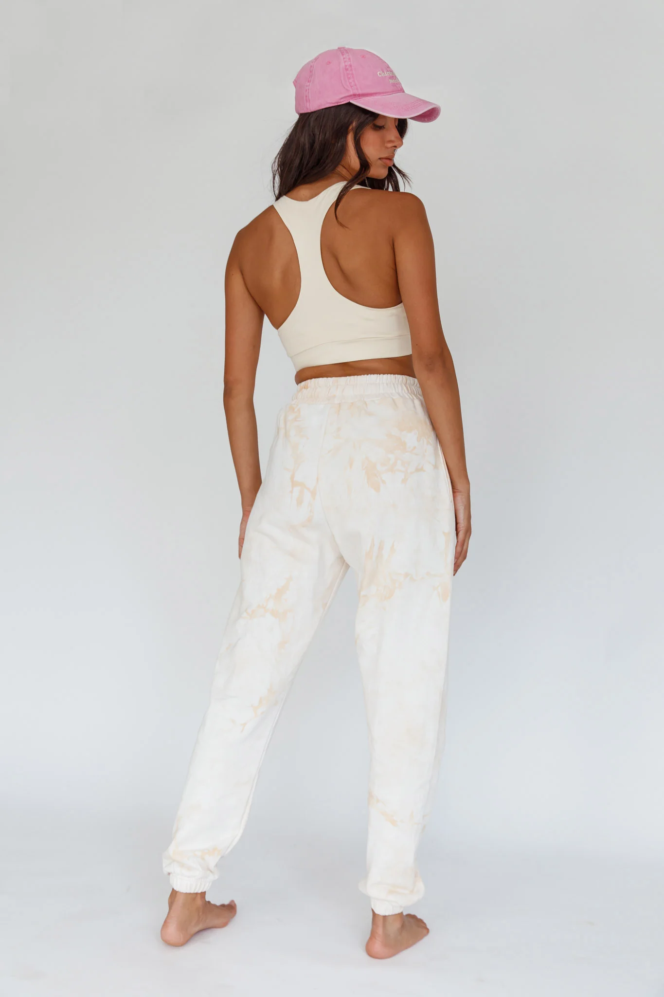 Serene Racerback Crop Top Sand - Image 2