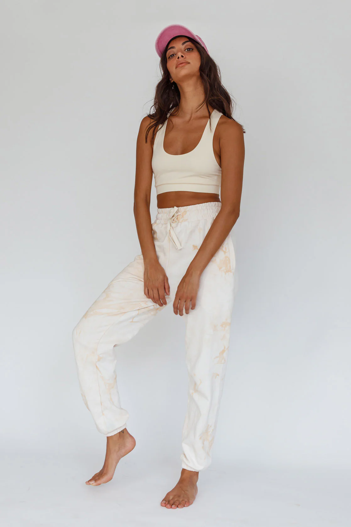Serene Racerback Crop Top Sand - Image 3