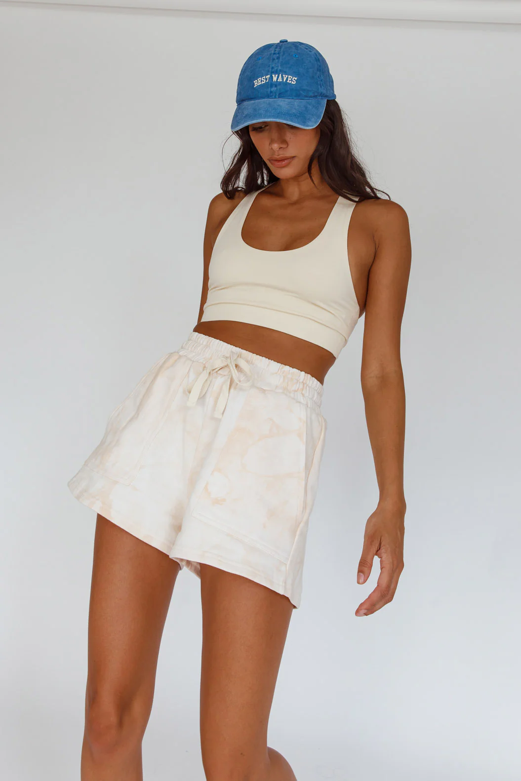 Serene Racerback Crop Top Sand - Image 6