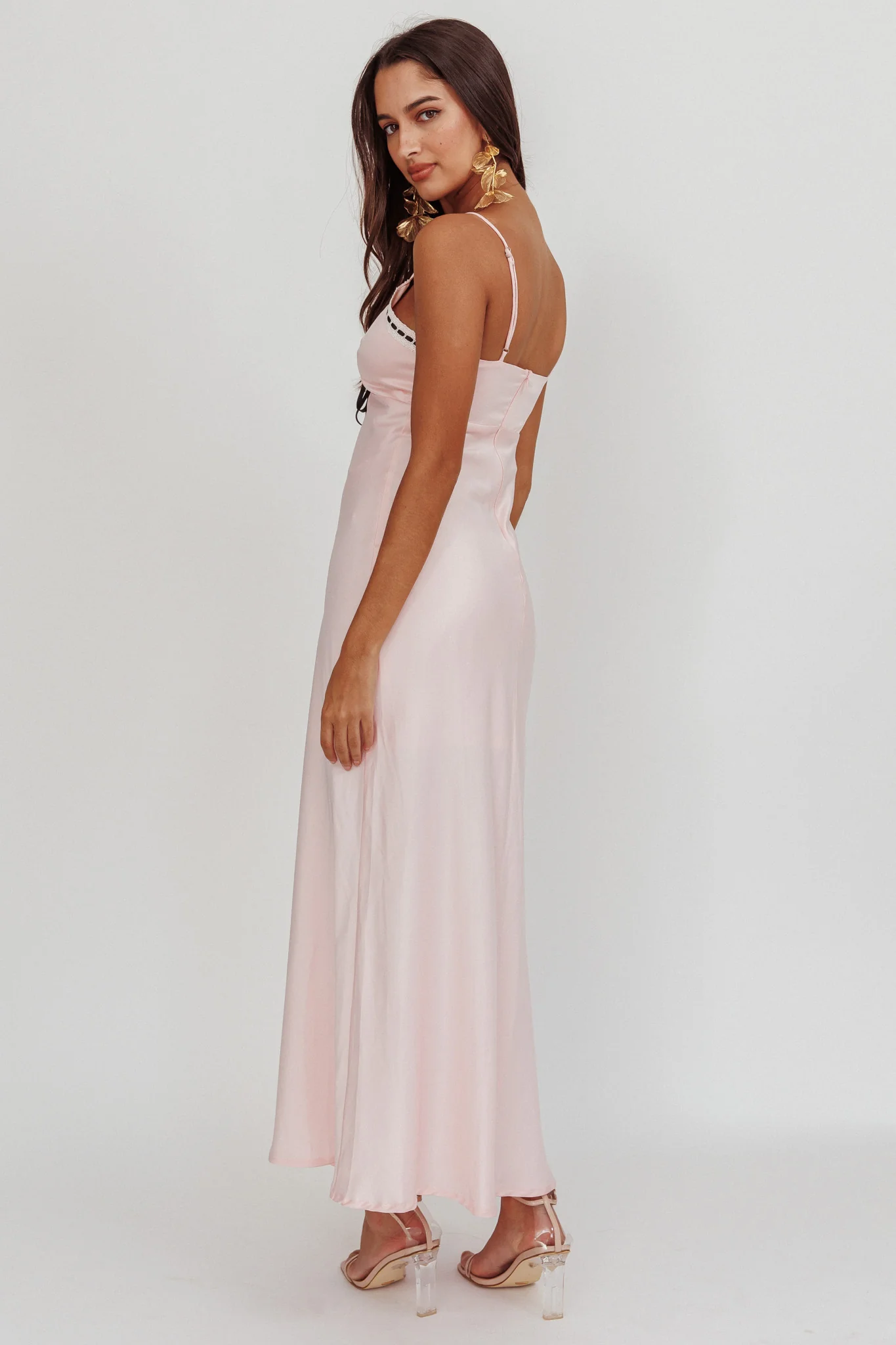 Sharla Bow Bust Maxi Dress Rosewater - Image 2
