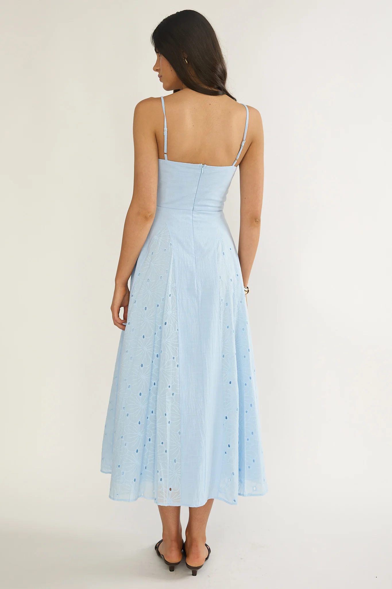 Shaye Embroidery Insert Maxi Dress Blue - Image 2