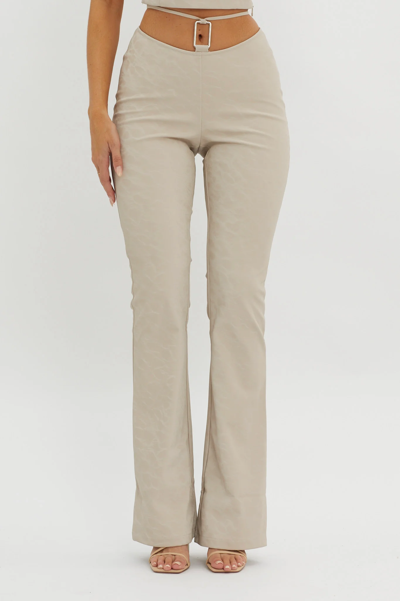 She's A Gemini Faux Leather Pants Dove - Image 4