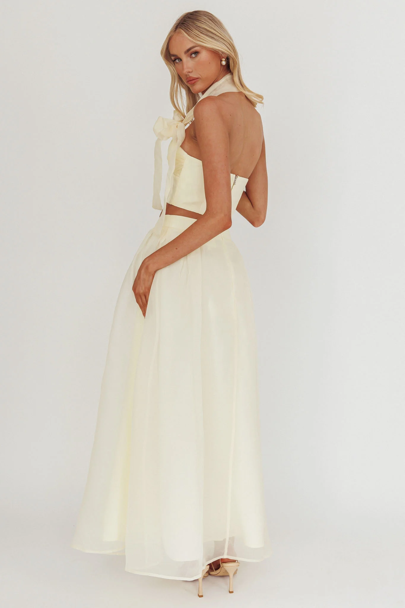 Simple Things Organza Maxi Skirt Butter - Image 3
