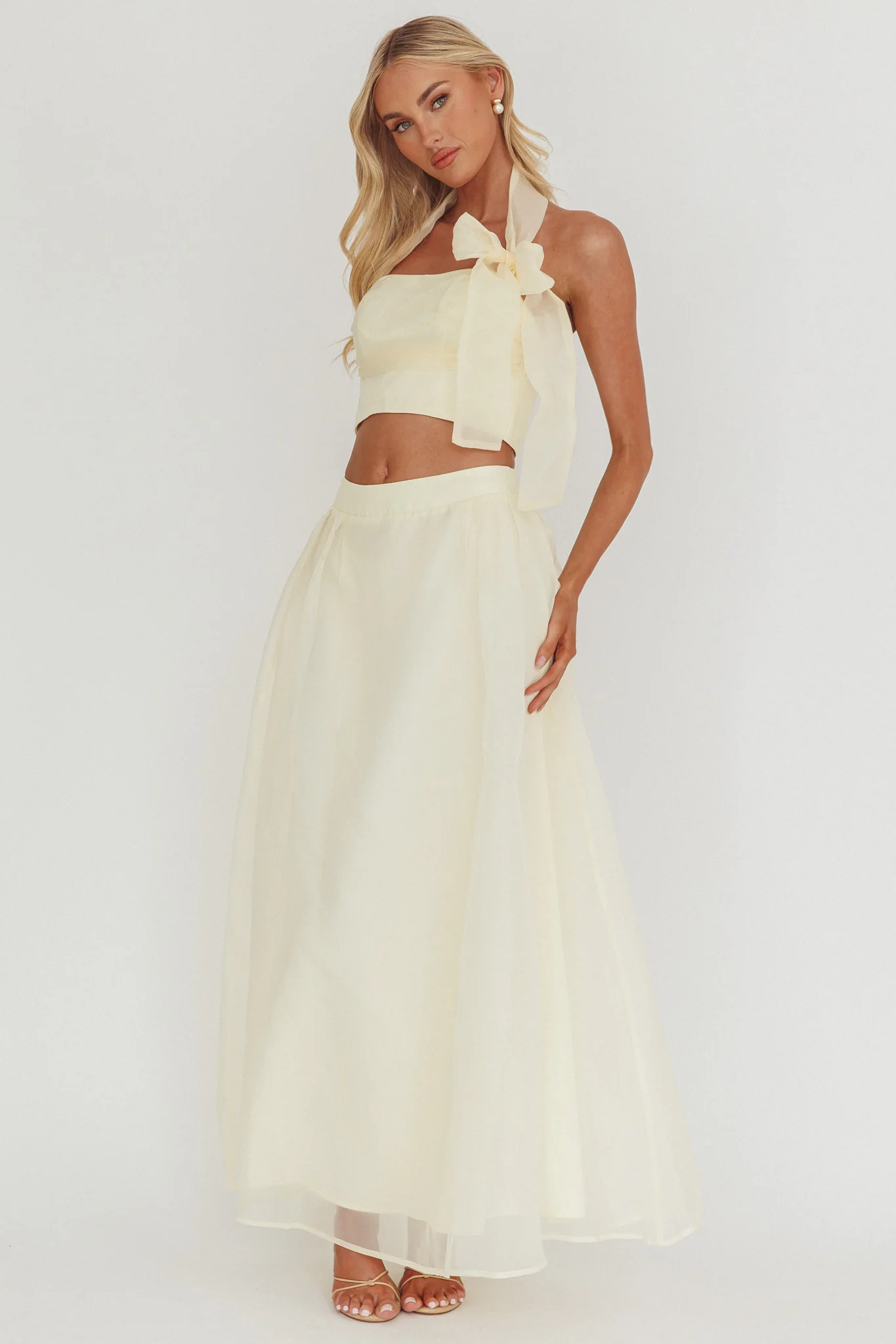 Simple Things Organza Maxi Skirt Butter - Image 4