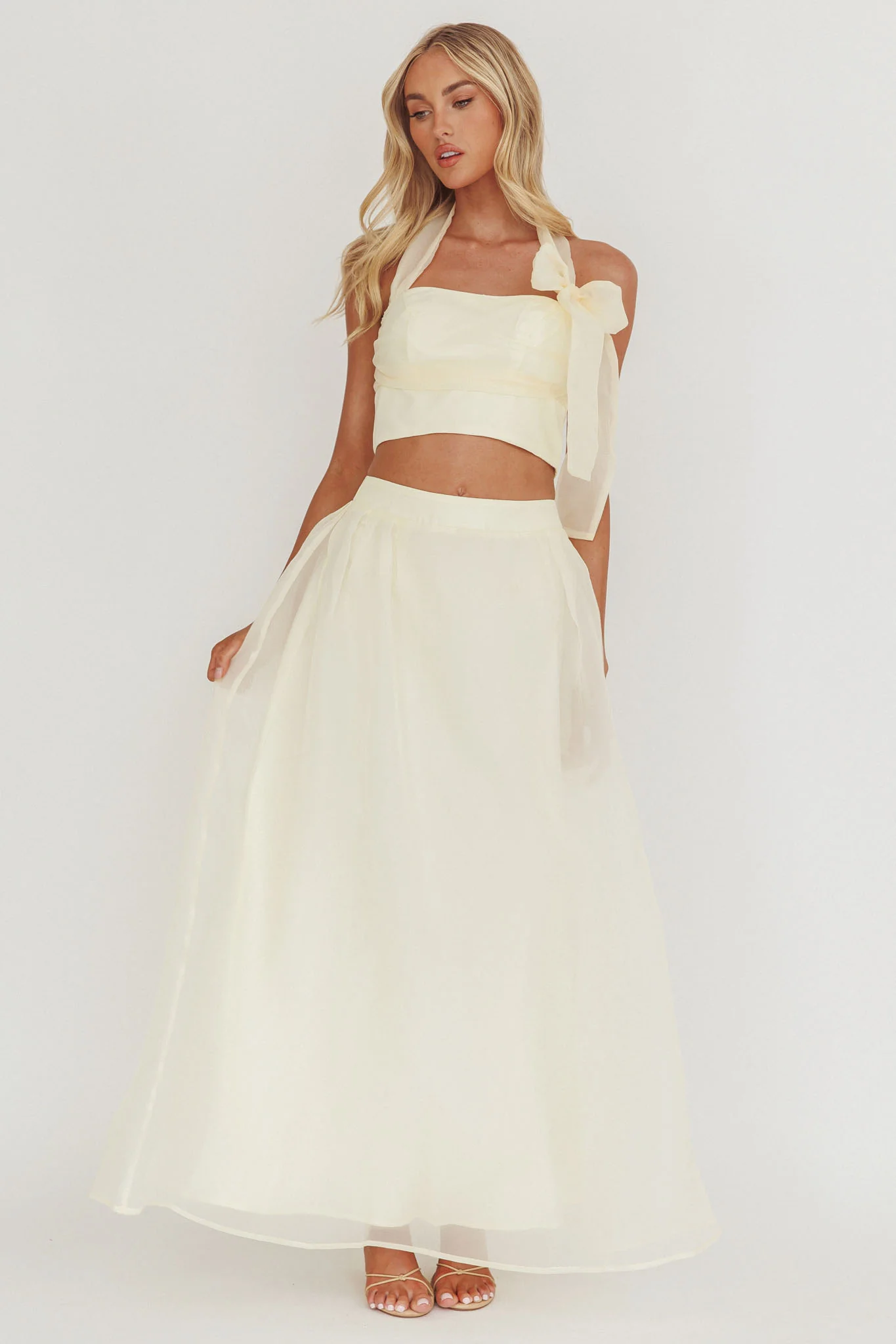 Simple Things Organza Maxi Skirt Butter - Image 5