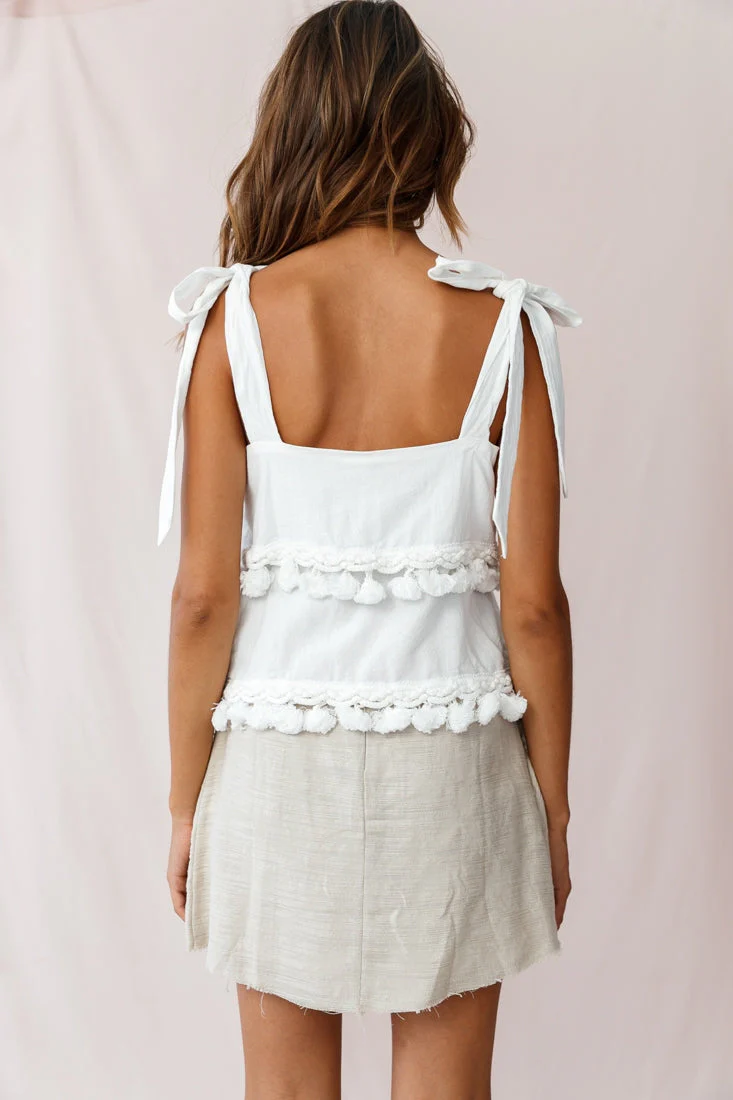 Sirocco Layered Tassel Top White - Image 4
