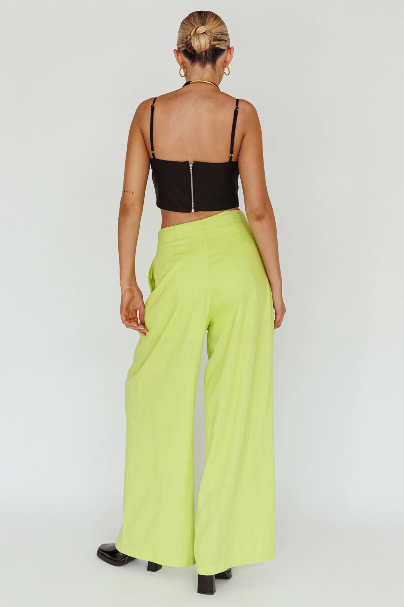 Sloan Side Pocket Trouser Pants Lime - Image 3